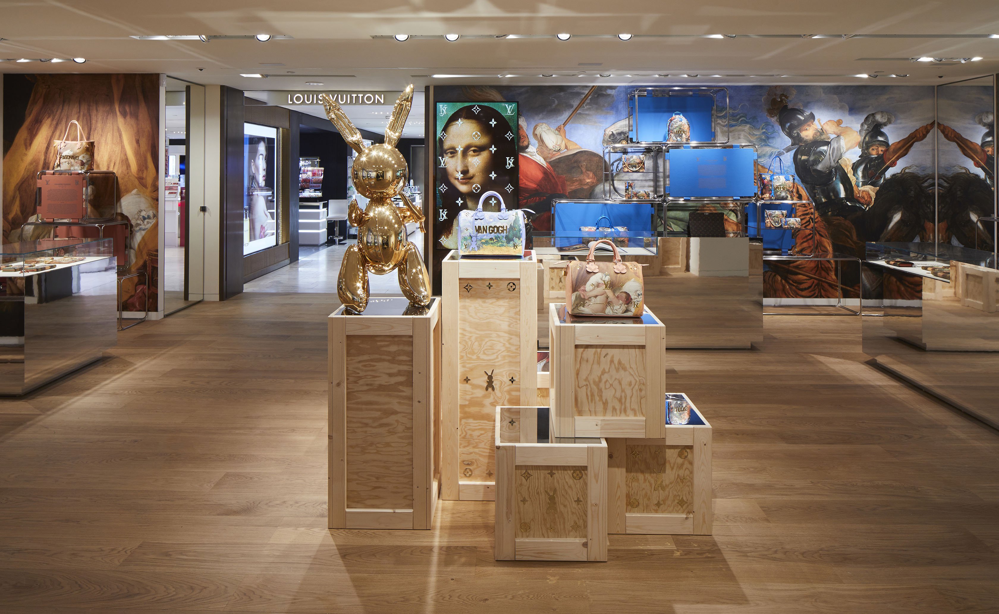 Louis Vuitton opens the first permanent pop-up store of the House, in Milan, inside the ...