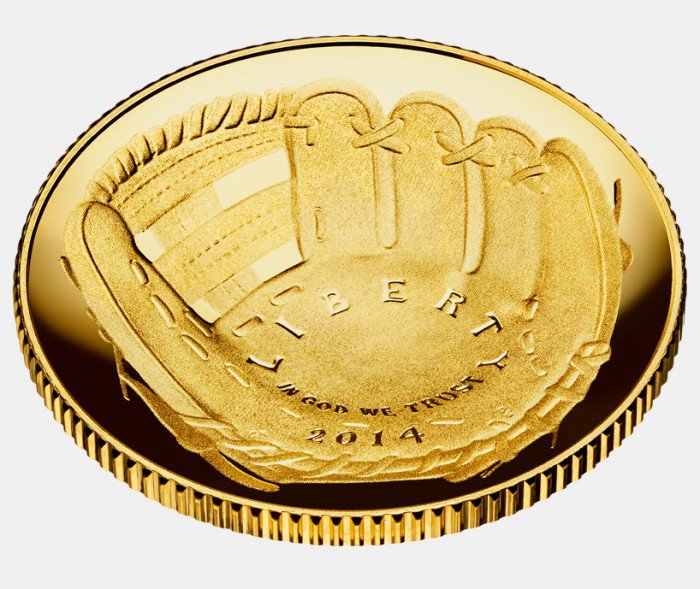 First curved coin from united states mint concave like a baseball glove