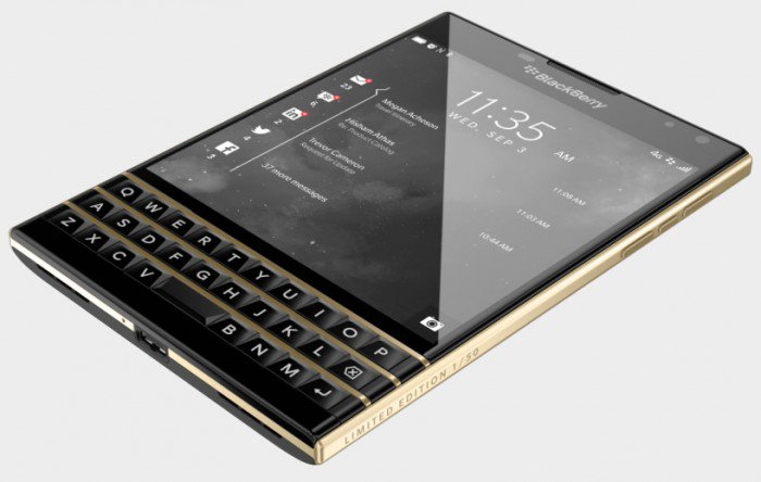 Limited gold blackberry passport