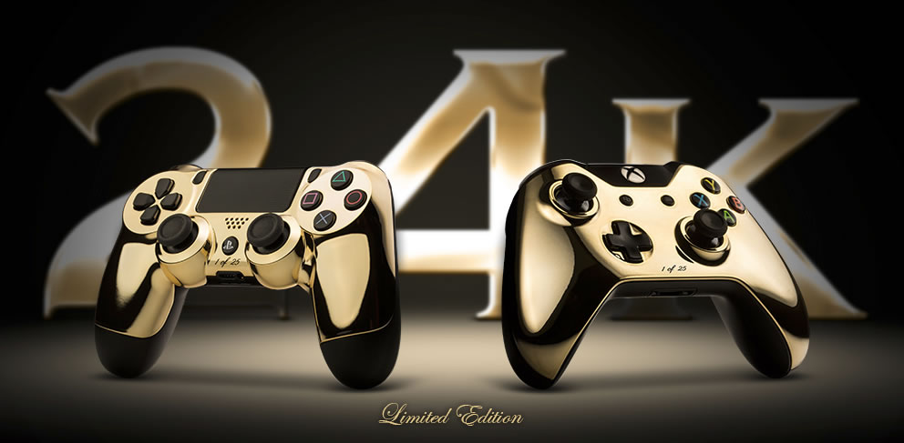 24K Gold Gaming Controllers