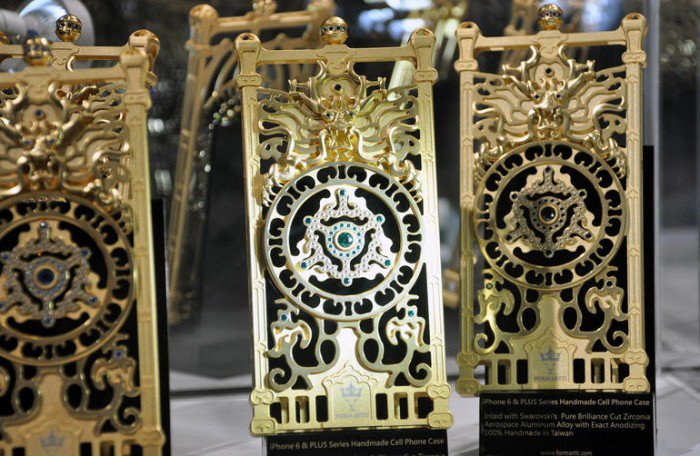 A gold plated Iphone case