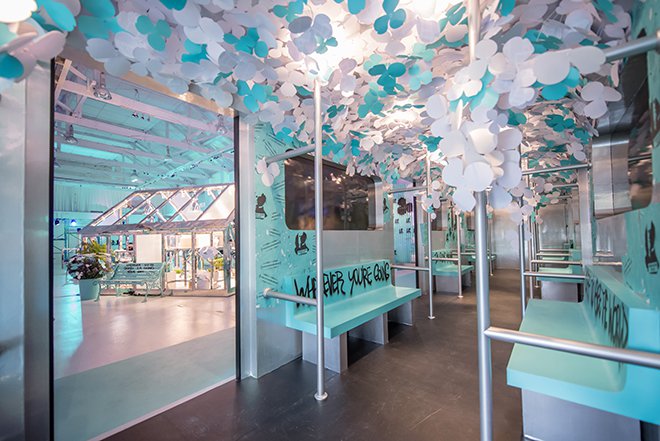 tiffany blue paper flowers