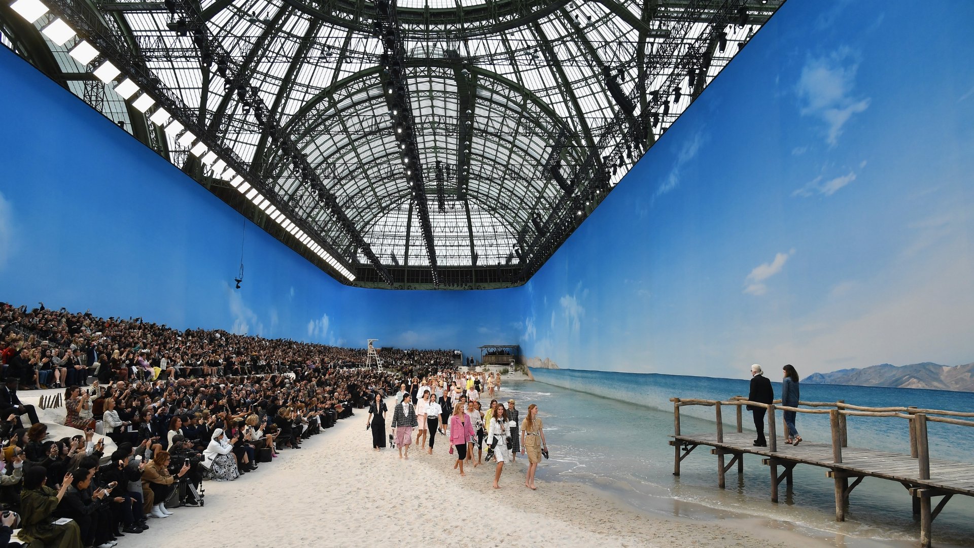 Le Grand Palais Into A Beach For The Chanel Show – WindowsWear
