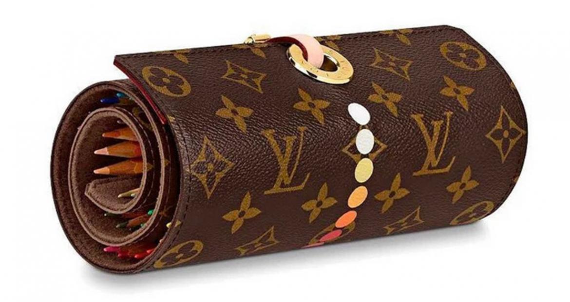 Louis Vuitton Luxury Monogram With Yellow Doodle In White