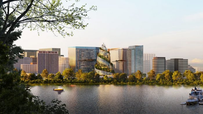 Amazon HQ2 Welcomes the Helix: “Spiraling Vertical Forest”