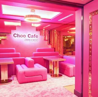 Jimmy Choo opens hot pink café in Harrods